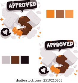 illustration of agreeing to shake hands