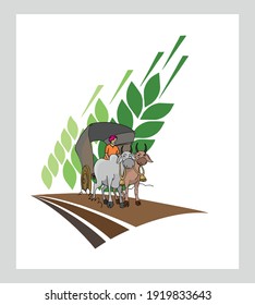 illustration of agriculture concept with farmer