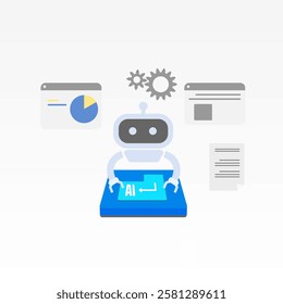 illustration AI button to generate content