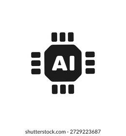 An illustration of an AI chip on a computer motherboard.