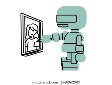  Illustration of AI drawing an illustration
