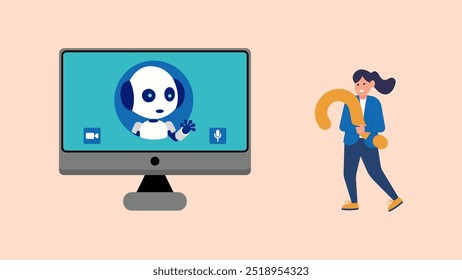 Ilustração do ​ IA​[Inteligência Artificial] Processo Robô Facilitando a Inteligência Tecnológica Moderna