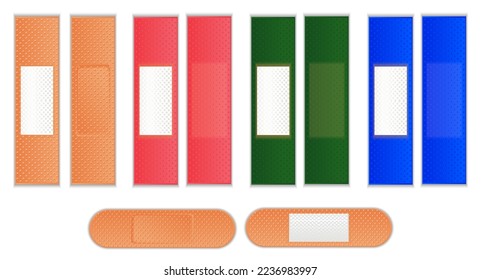  illustration of aid band plaster isolated. kid aid band medical patch.