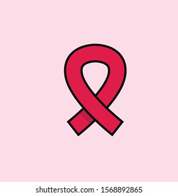 Illustration of AIDS Red Ribbon 
