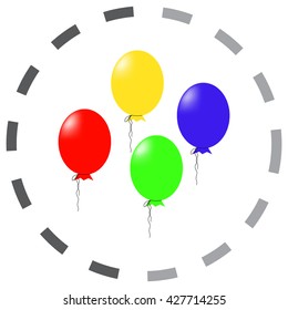 illustration of air balloons 