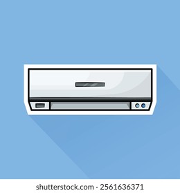 Illustration of Air Conditioner in Flat Design