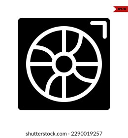 illustration of air conditioner outside glyph icon