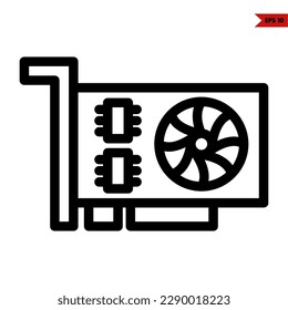 illustration of air conditioner outside line icon
