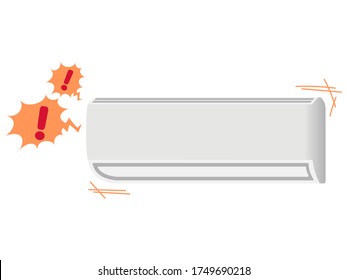 Ilustración de problemas de aire acondicionado
