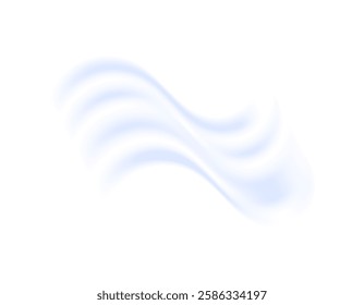 illustration of an air flow, a gust of wind. nature. symbol. minimalist 3d style design. element