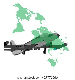 Illustration of air and map