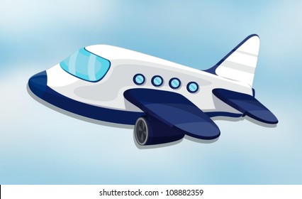 illustration of air plane on a white background