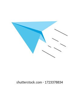 Illustration Air plane origame isolated on white background