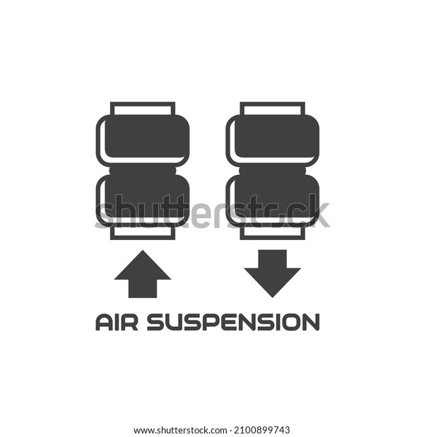 illustration of\
air suspension, auto part, vector\
art.
