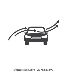 illustration of air ventilation in car , vector art.