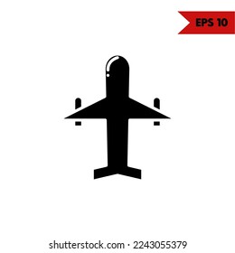 illustration of aircraft glyph icon