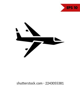 illustration of aircraft glyph icon