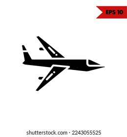 illustration of aircraft glyph icon