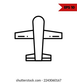illustration of aircraft line icon