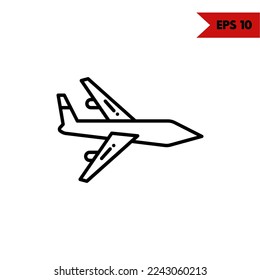 illustration of aircraft line icon