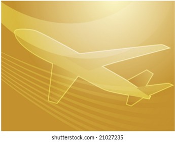 Illustration of an airplane abstract design showing air travel
