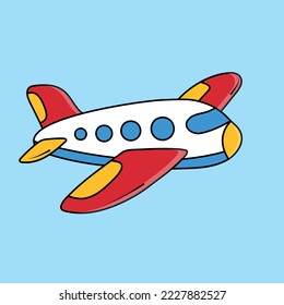 Illustration of Airplane - Craft vector - Airplane drawing