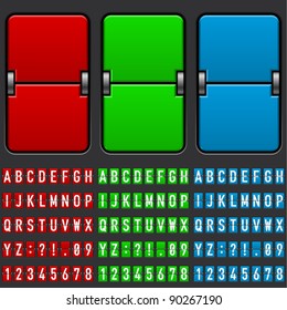 Illustration Of An Airplane Departure Board. RGB.