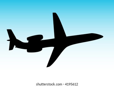 illustration of a airplane flying