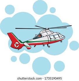 illustration of an airplane flying in the sky