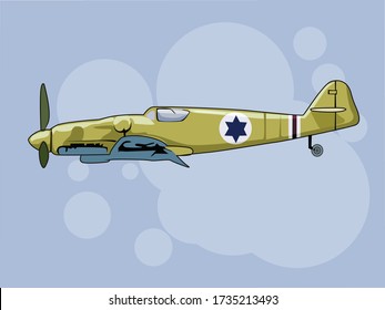 illustration of an airplane flying in the sky