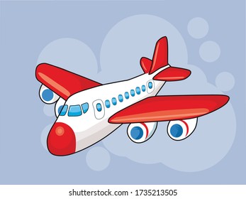 illustration of an airplane flying in the sky