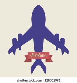 Illustration of airplane icons. Silhouettes of airplanes. vector illustration