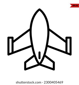 illustration of airplane mode line icon
