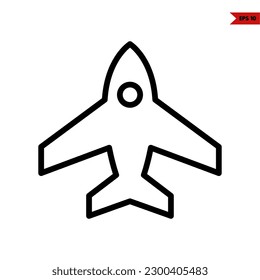 illustration of airplane mode line icon