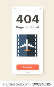 Illustration of airplane on runway. Airport, take-off, landing, top view. Airport concept. Can be used for topics like airport, travelling, transport