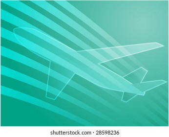 Illustration of an airplane showing air travel