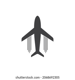 illustration of airplane, vector art.