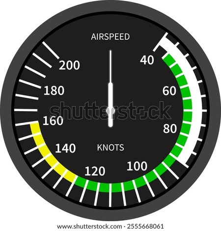 Illustration of Airspeed Indicator in Aircraft