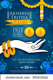 illustration of Akshaya Tritiya celebration jewellery Sale promotion