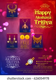 illustration of Akshaya Tritiya celebration jewellery Sale promotion