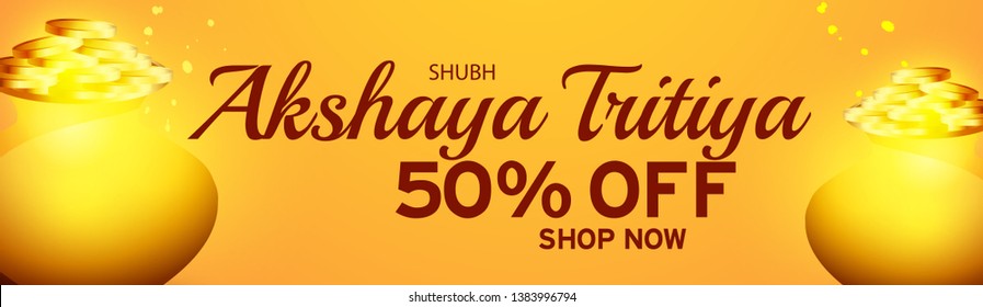Illustration Of Akshaya Tritiya Festival Celebration Background.