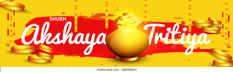Illustration Of Akshaya Tritiya Festival Celebration Background.