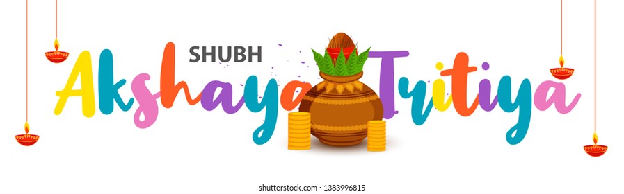 Illustration Of Akshaya Tritiya Festival Celebration Background.