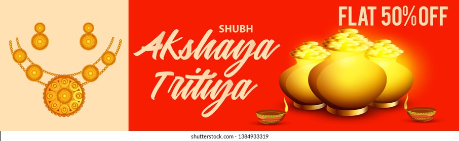 Illustration Of Akshaya Tritiya Festival Celebration Background.