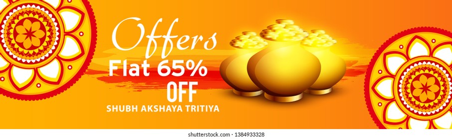 Illustration Of Akshaya Tritiya Festival Celebration Background.