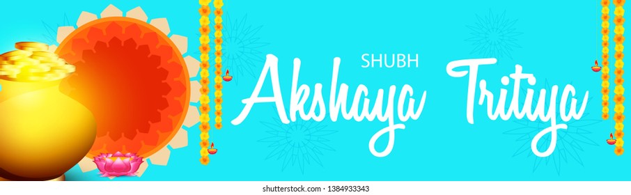 Illustration Of Akshaya Tritiya Festival Celebration Background.