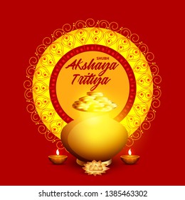 Illustration Of Akshaya Tritiya Festival Celebration Background.