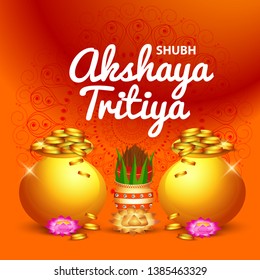 Illustration Of Akshaya Tritiya Festival Celebration Background.