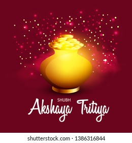 Illustration Of Akshaya Tritiya Festival Celebration Background.