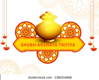 Illustration Of Akshaya Tritiya Festival Celebration Background.